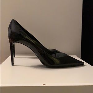 YSL Saint Laurent Zoe 85mm Black Patent Pump